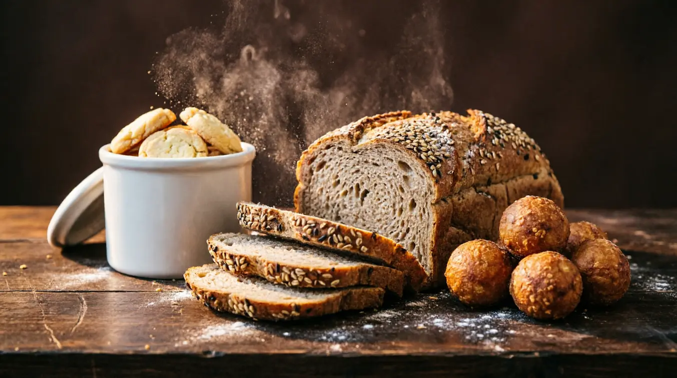 Mesa de onces Gussati: chocolate caliente, buñuelos y pan artesanal